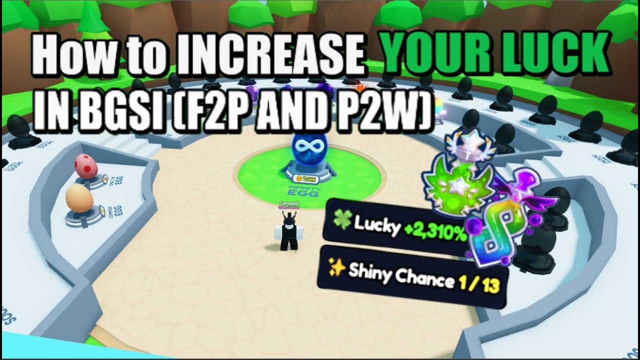 HOW TO GET 2,000% LUCK IN BUBBLE GUM SIMULATOR INFINITY! (F2P & P2W)