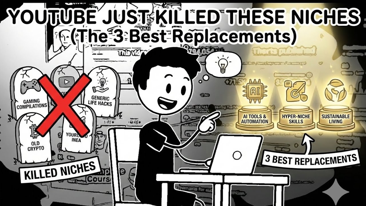 YouTube Just Killed These Niches 💢(The 3 Best Replacements💸) | #youtubegrowth #money #sidehustle 