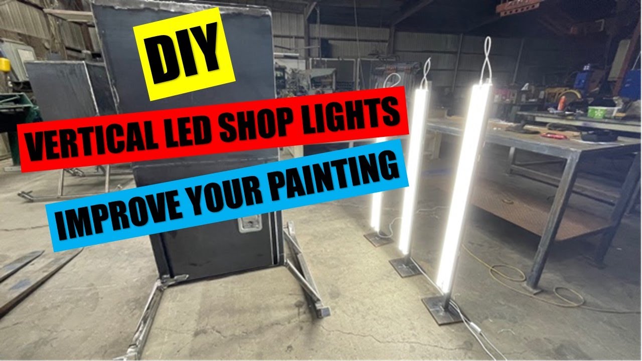 DIY LED vertical shop lights for painting