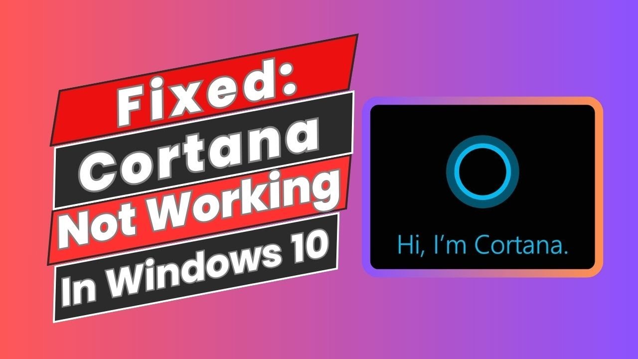 Как исправить ошибку «Кортана не работает» в Windows 10