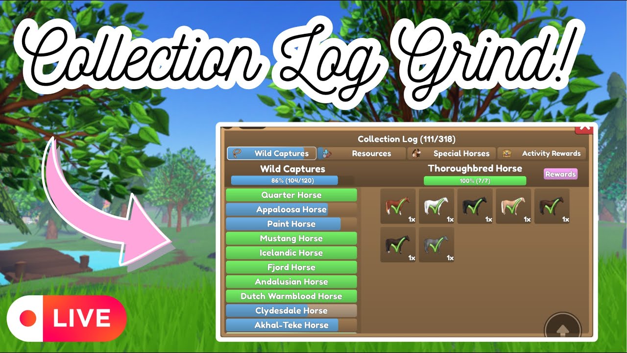 Working on Completing My Collection Log! ✨ | Wild Horse Islands