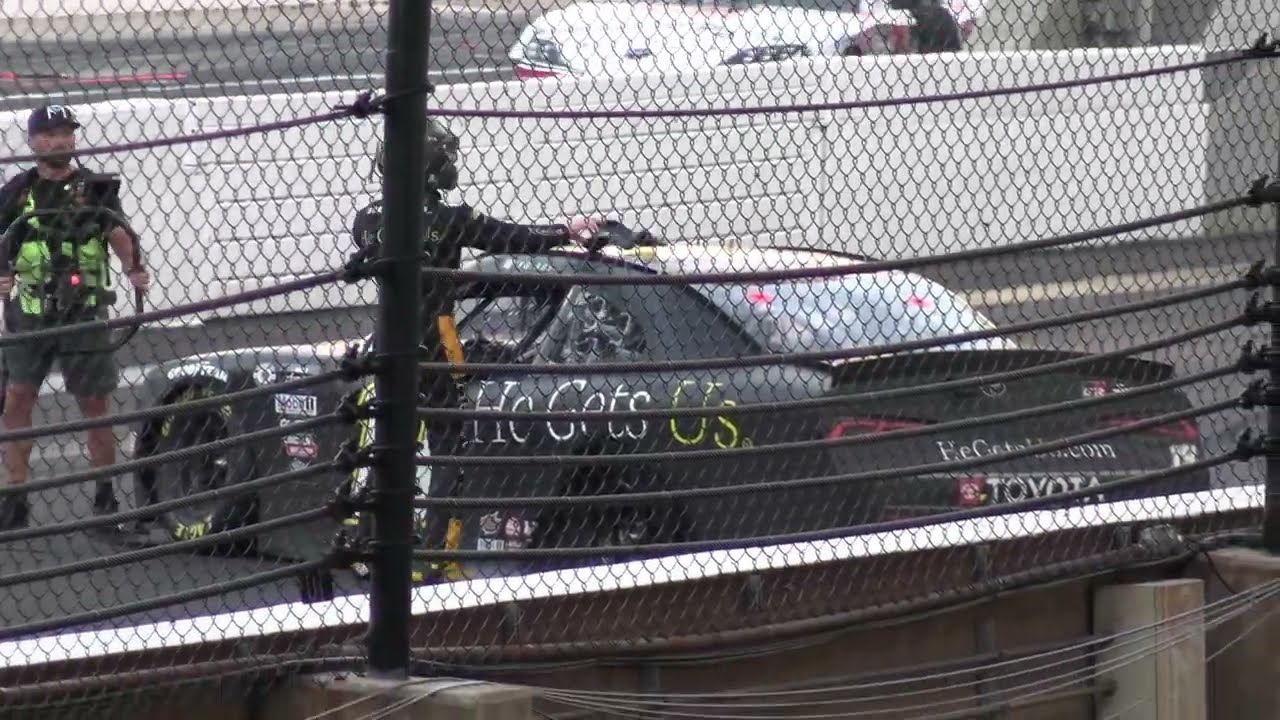 2023 Pennzoil 150 | Ty Gibbs Burnout Celebration (From Grandstands)