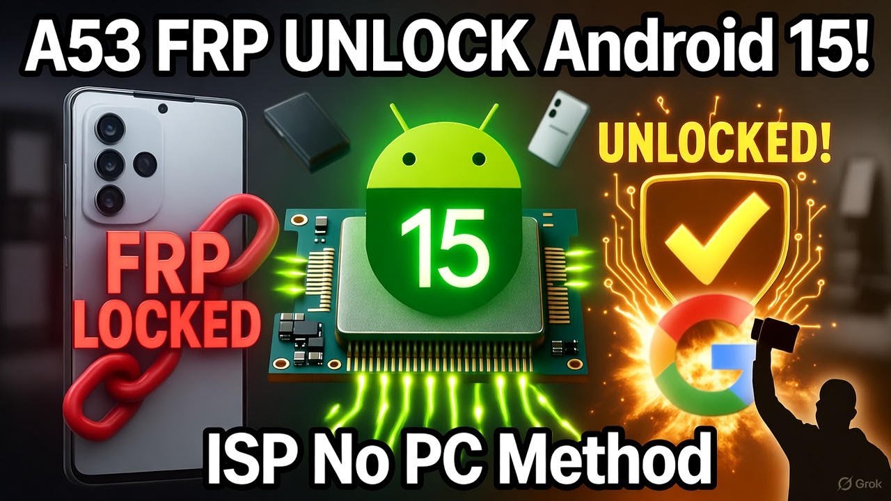 Samsung A53 FRP Unlock Android 15! ISP Method Guide - No PC Bypass 2025
