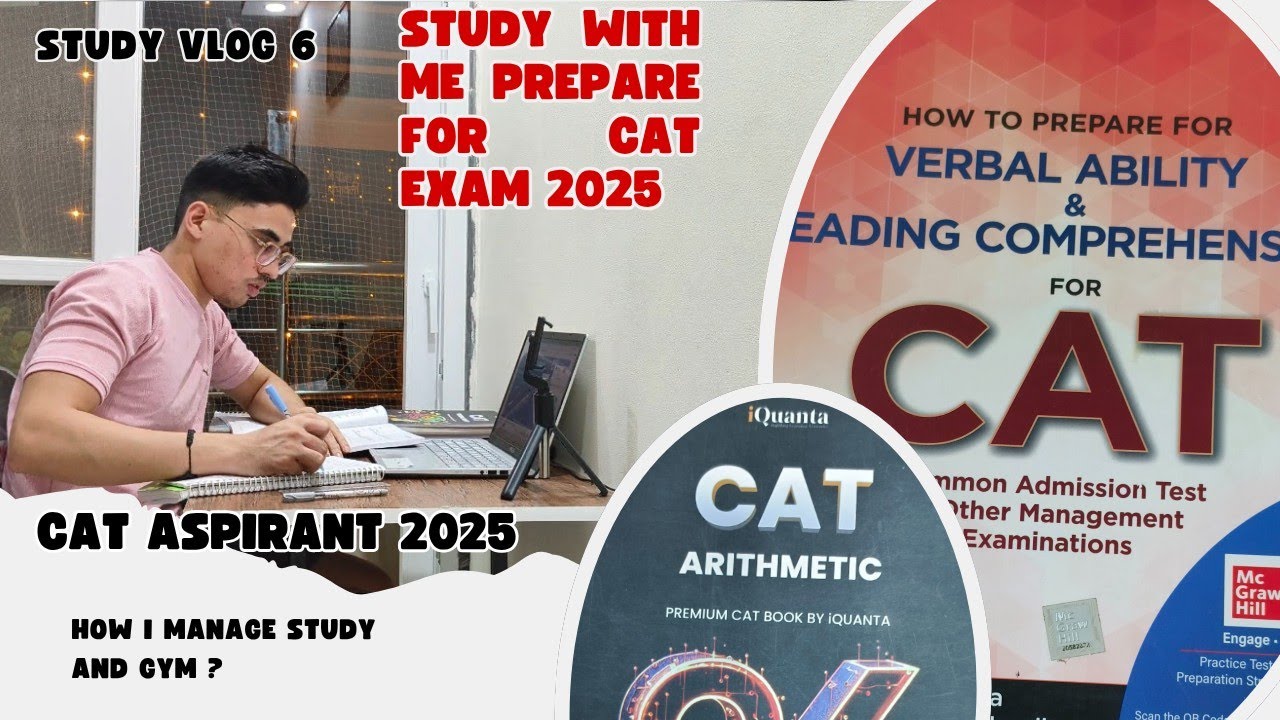 Day in life of CAT Aspirant | 8Hrs+study 📚 | study vlog Day 6 | CAT preparation 2025 #youtube #vlog 