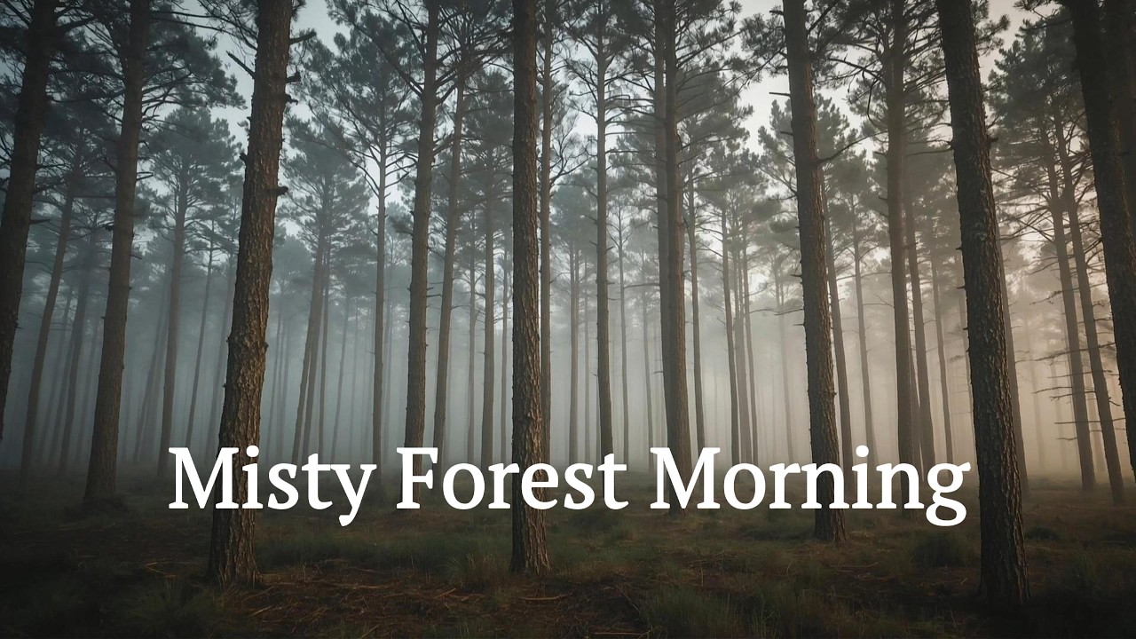 Misty Forest Morning 🌲 Calm Nature Ambience for Sleep, Study & Focus (1 Hour)