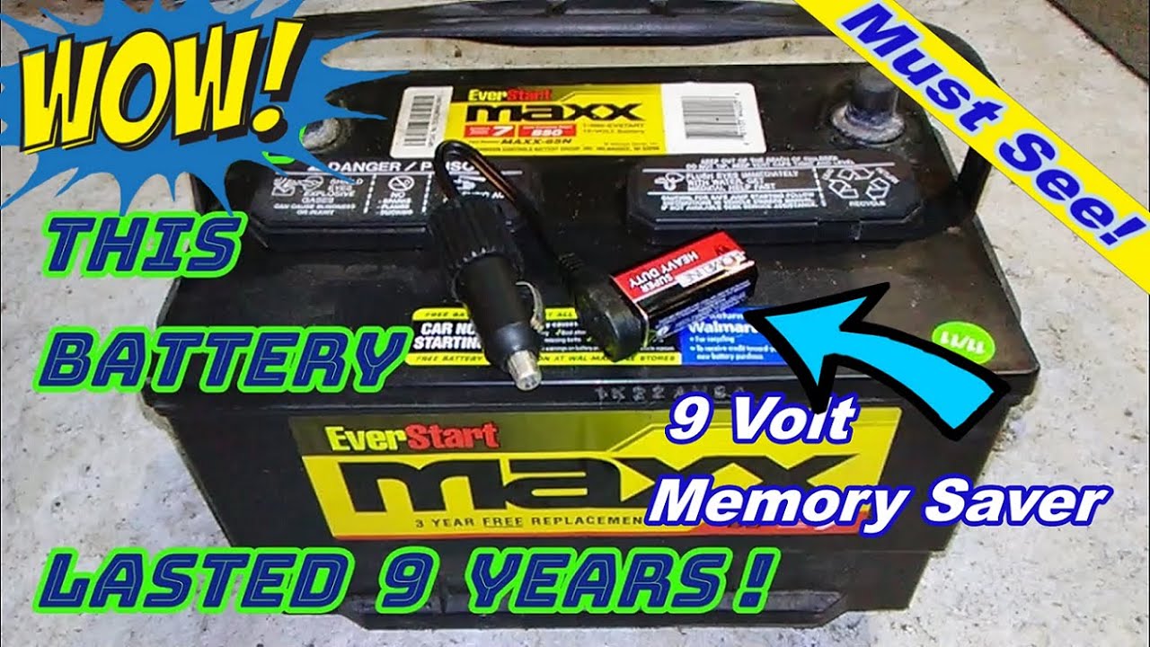 Walmart EverStart Maxx Battery Size 65, Using A 9 Volt Computer Memory Saver