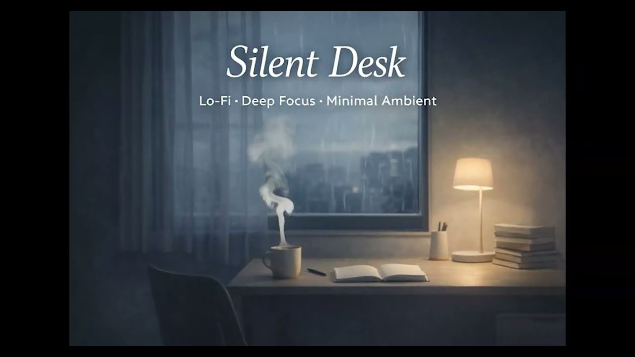 🧠📘 Silent Desk — Lofi · Deep Focus · Minimal Ambient