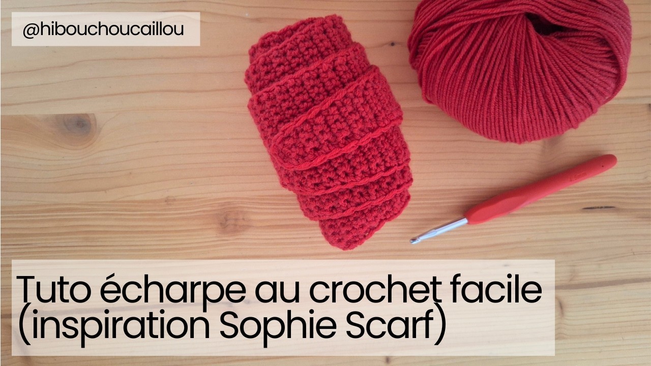 Tuto crochet facile : comment faire une écharpe tendance inspiration Sophie Scarf (niveau débutant)