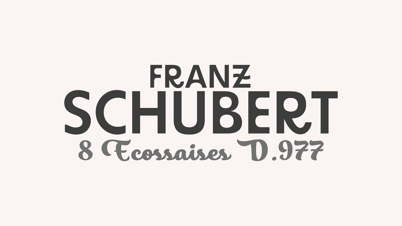 Franz Schubert 💚 8 Ecossaises D.977 💚 Scrolling Piano Sheet Music