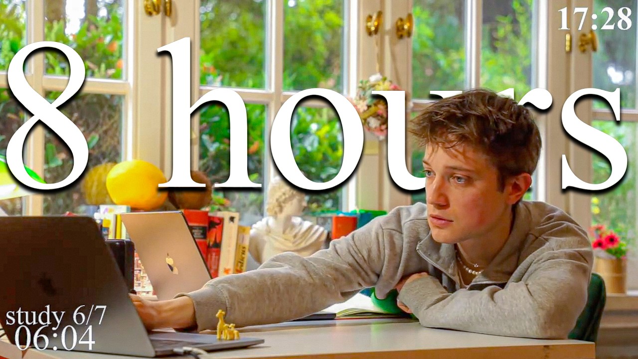 LIVE | 8-HOUR study with me 📚⛈️ rain sounds & pomodoro timer 60 & 10
