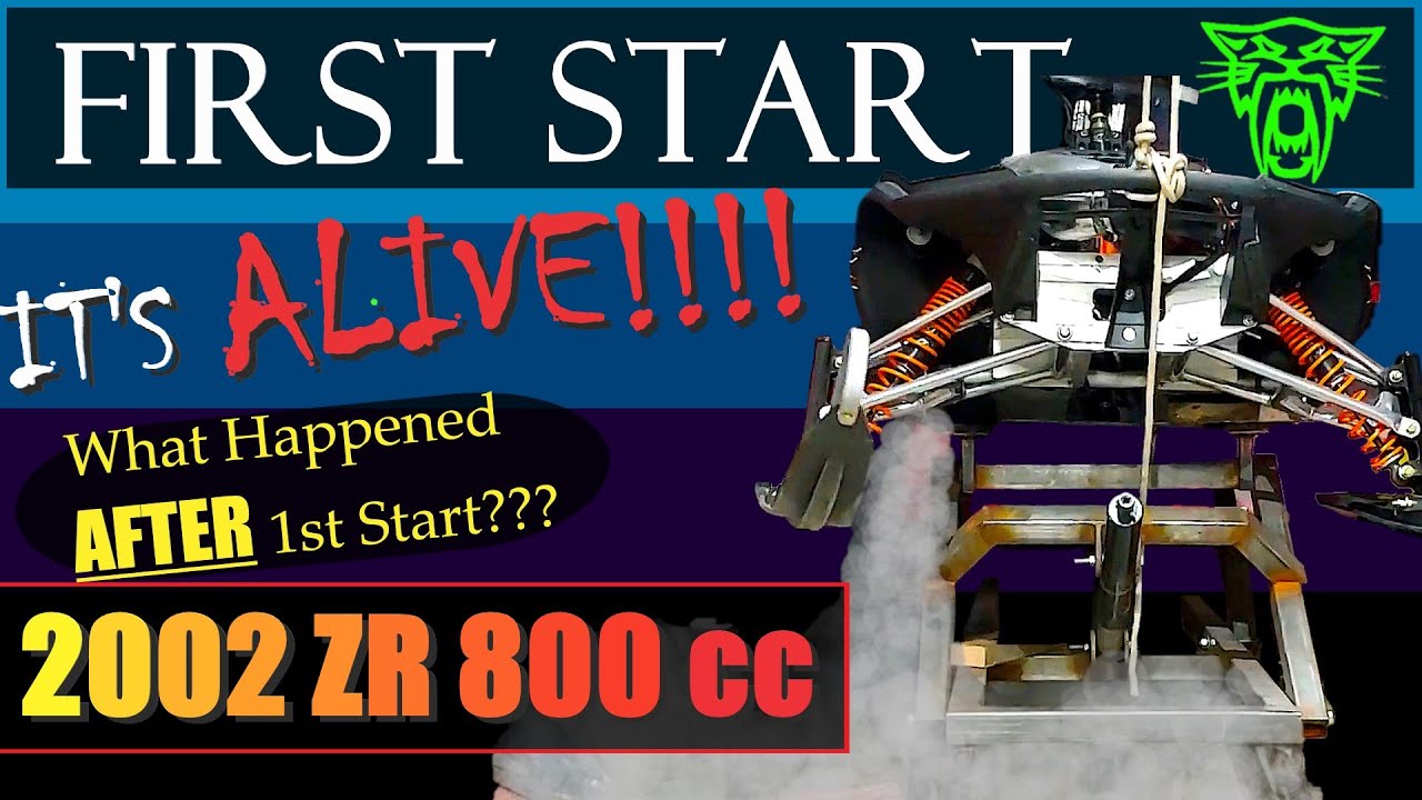 02 Arctic Cat ZR 800 CCE Rebuild Part 17 || Engine Install & 1st Attempt Starting! WILL IT START???
