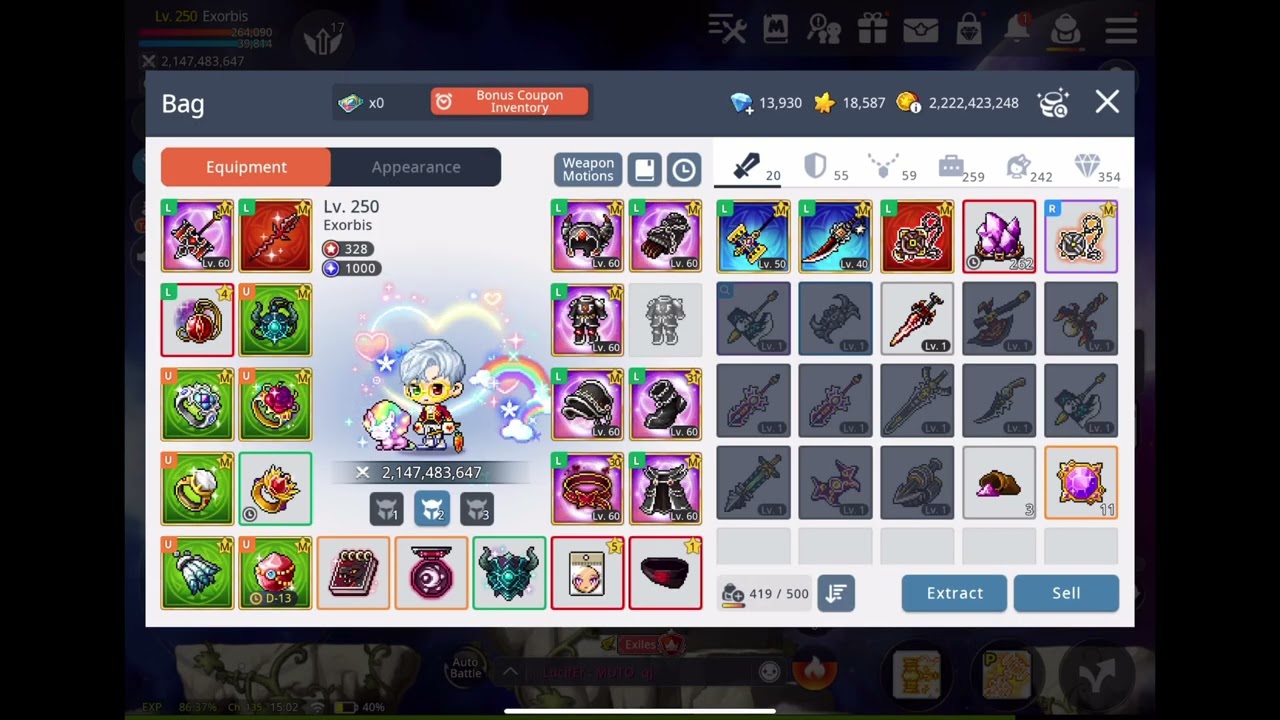 V3 - MAX ALL EQ- Lv60- Max Cap CP- Exorbis Paladin- Exiles guild Asia2Scania