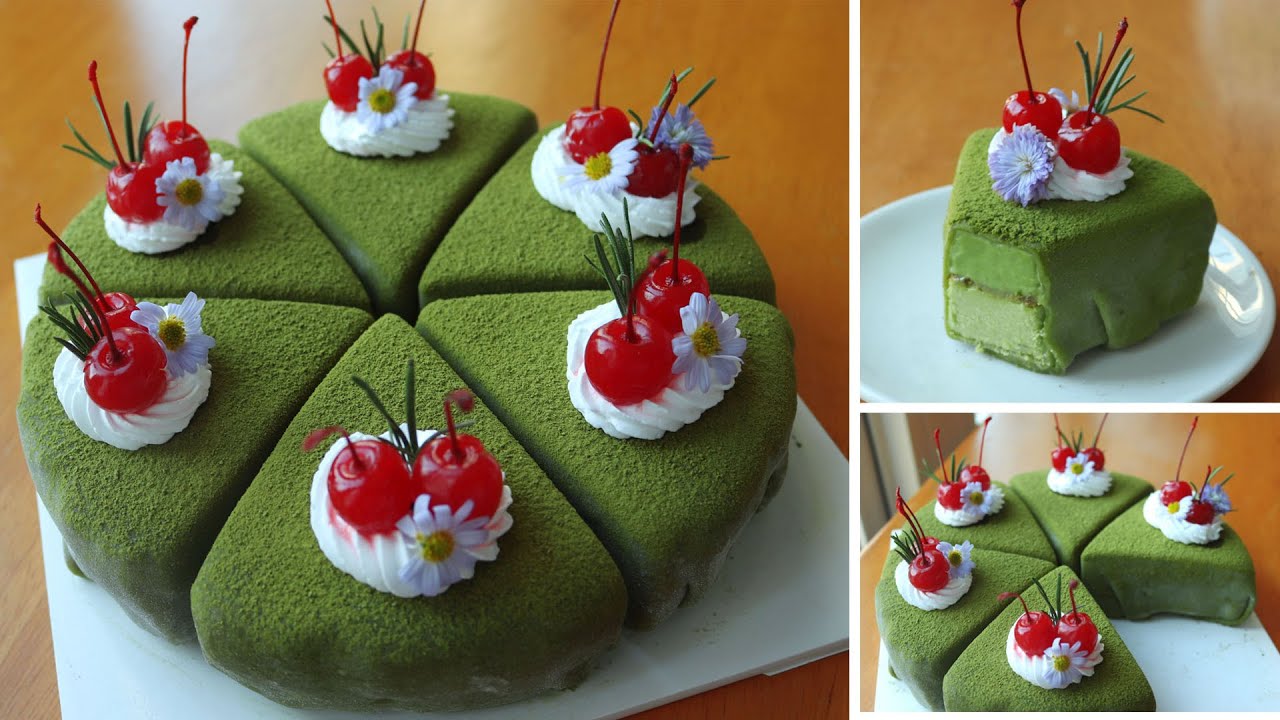 โมจิมัทฉะบาสก์เค้ก Mochi Matcha Basque Cake l ครัวป้ามารายห์