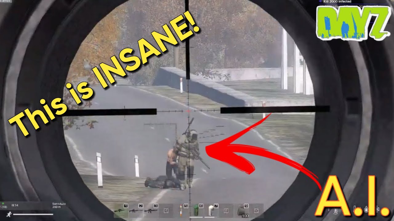 Battling A.I. on this Insane DAYZ Server!!