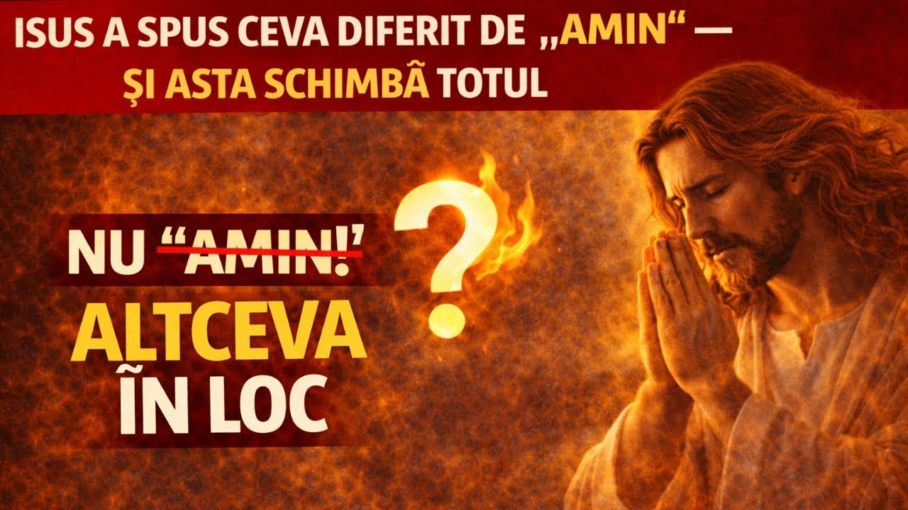 Isus a spus ceva diferit de „Amin” — și asta schimbă totul