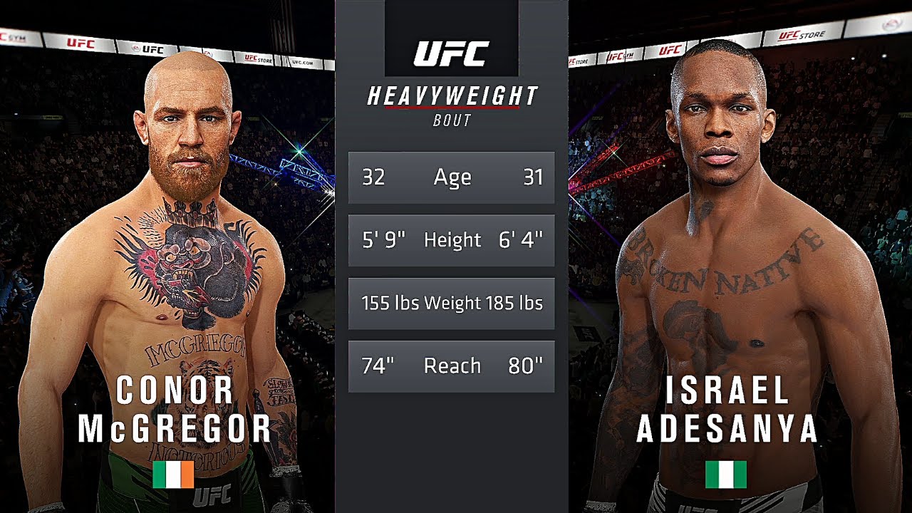 Конор Макгрегор против Исраэля Адесаньи: игровой процесс UFC 4 (легендарный уровень сложности) (И...