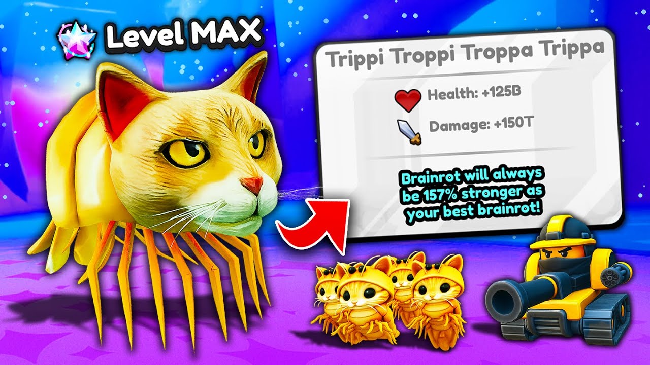 Разблокировка МАКСИМАЛЬНОГО УРОВНЯ Trippi Troppi Troppa Trippa в Brainrot Evolution! (Roblox)
