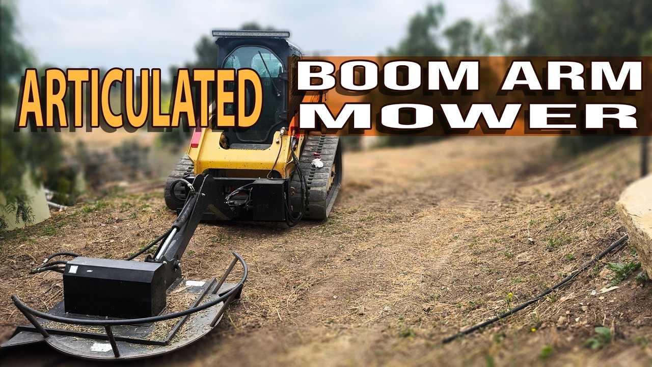 Articulated Boom Mower Attachment Setup, Fixing, And Use