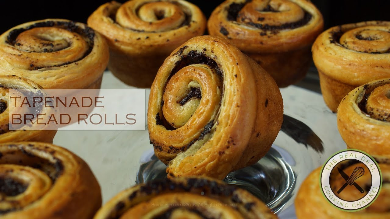 Tapenade Bread Rolls / No Mixer – Bruno Albouze