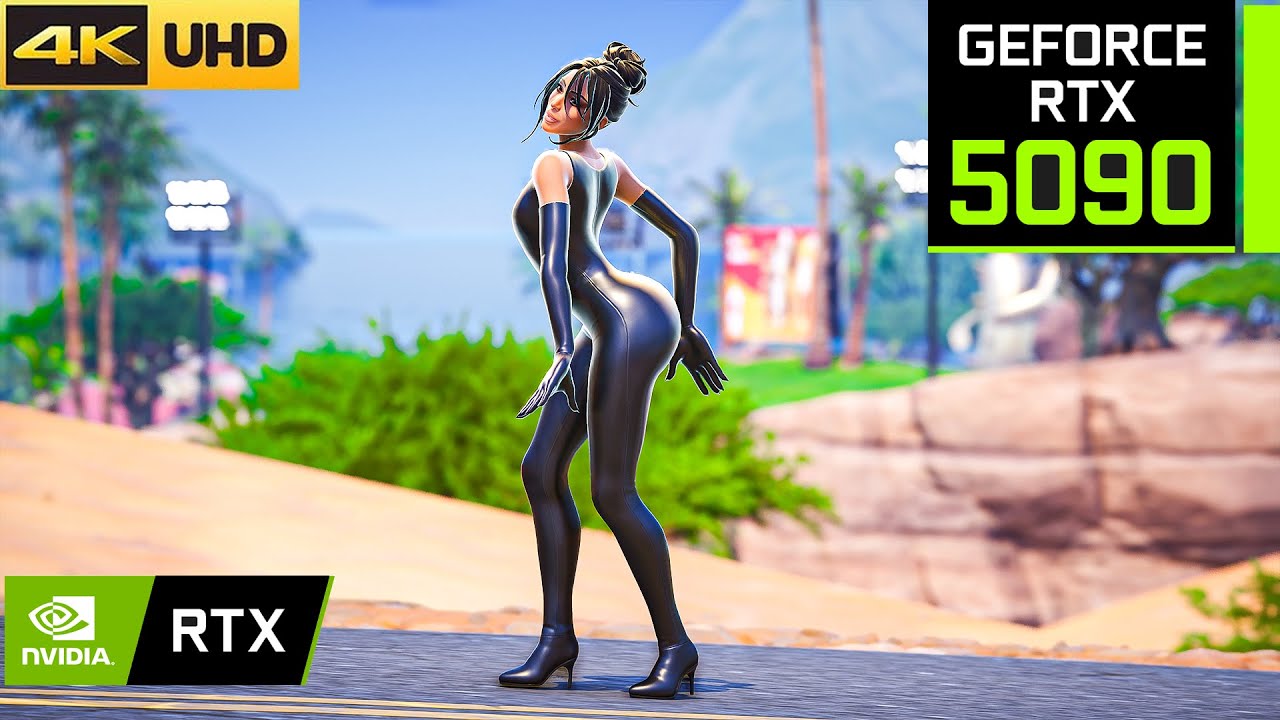 Fortnite On DLSS 4.5 + RTX 5090 | MAX Settings Gameplay | RTX ON | Kim Kardashian Skin
