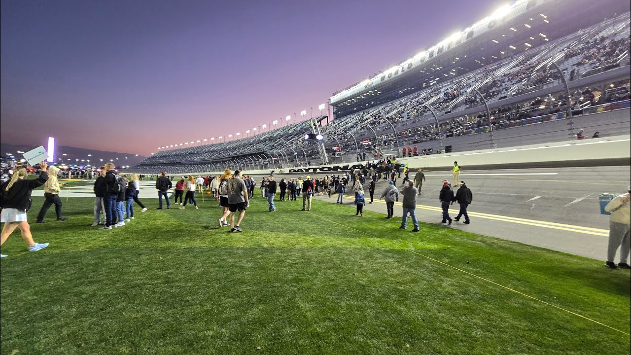 Running inside Daytona International 