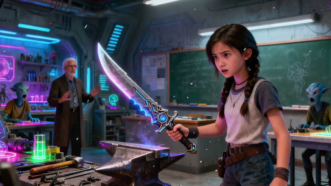 The Class Was Told to Forge a Blade But the Human Girl Crafted Her Own Blade and Faced the Alien HFY