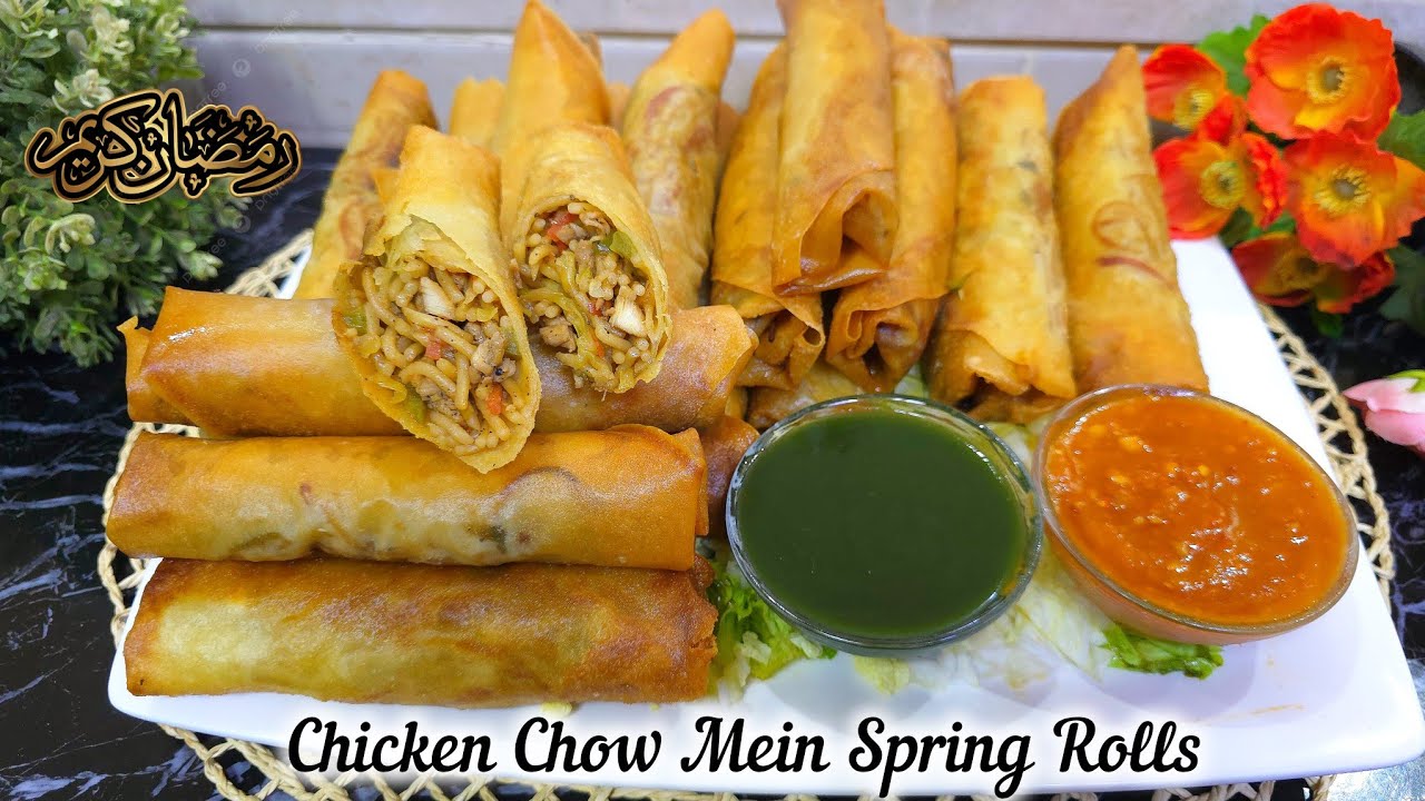 Chicken Chow Mein Spring Rolls | Crispy Chinese Rolls Recipe | Ramadan Iftar Special 2026 