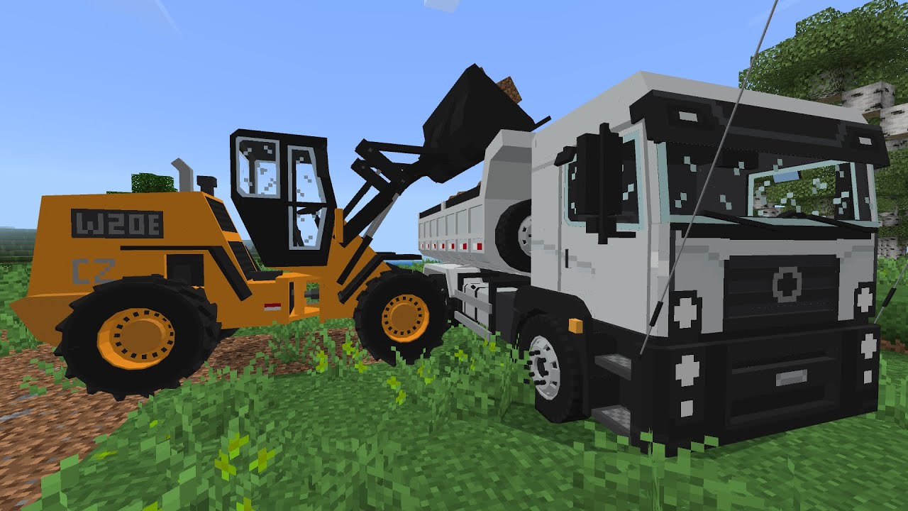 Agro Farm Simulator add-on mcpe! Sistems test! Case W20E trabalhando!!!!