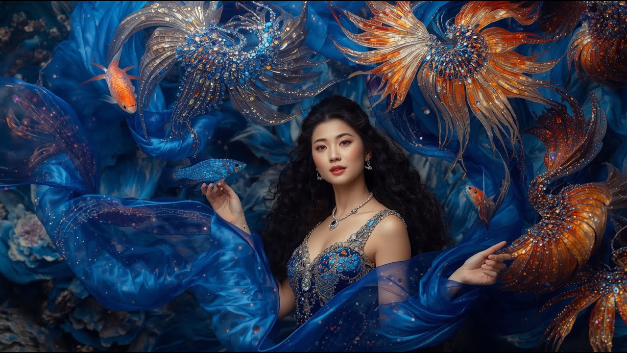 Swimming Through Her Dreamworld | AI Visual Art