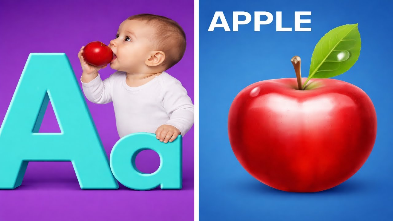 Phonics Song with THREE Words - A For Apple - ABC Alphabet Songs with Sounds for Children