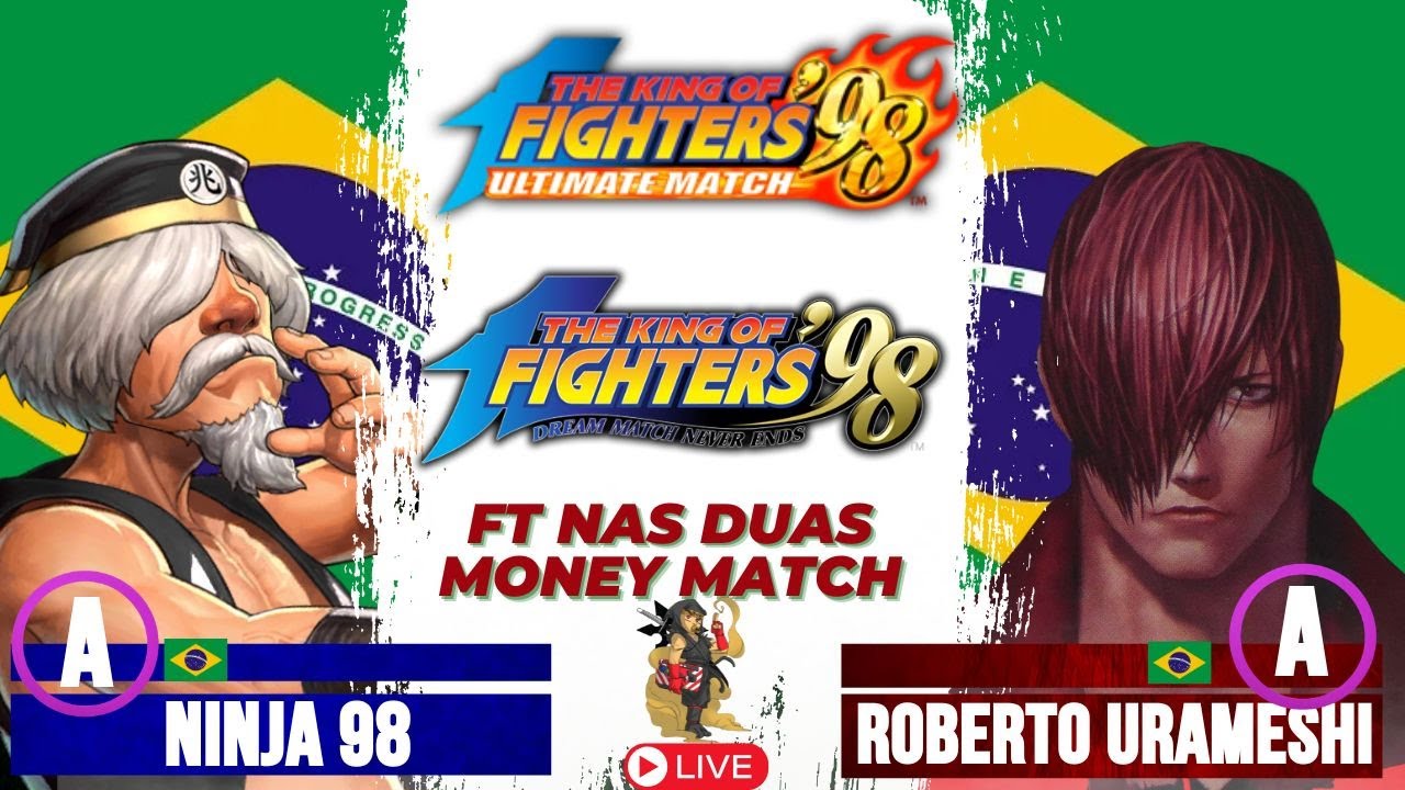 NINJA 98 🆚ROBERTO URAMESHI - KOF98 CLASSICA  #kof2002 #kof98 #retrogaming #afazenda