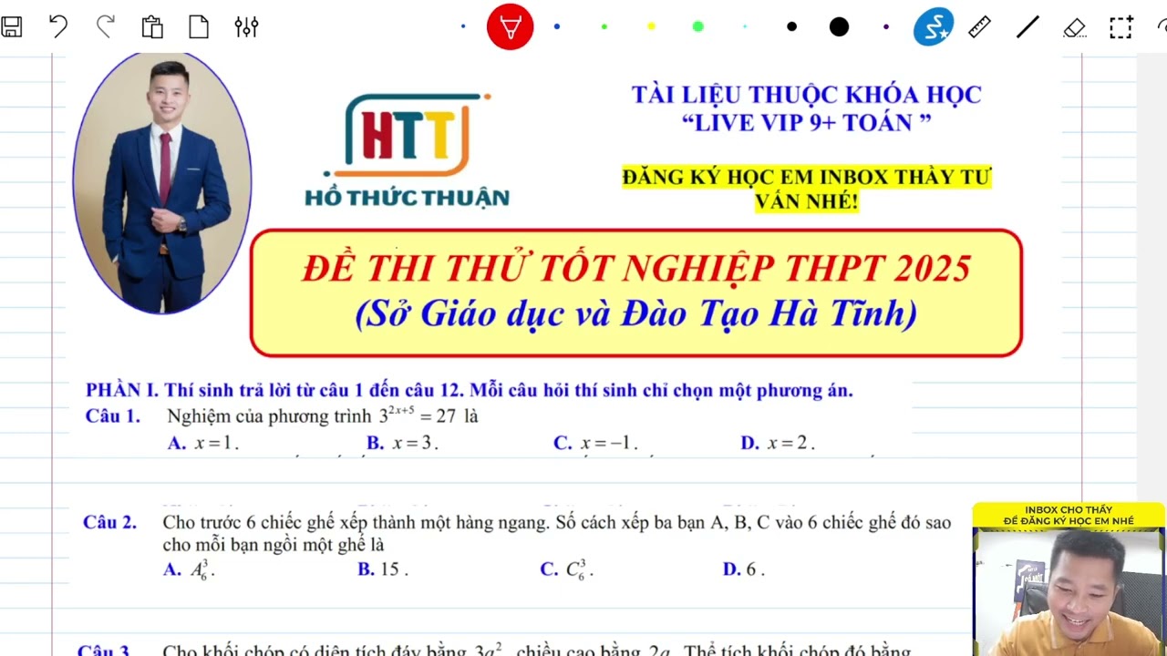 LIVE CHỮA ĐỀ SỞ HÀ TĨNH 2025 LẦN 2 VỪA THI XONG SIÊU HAY NẮM CHẮC 9+ TOÁN