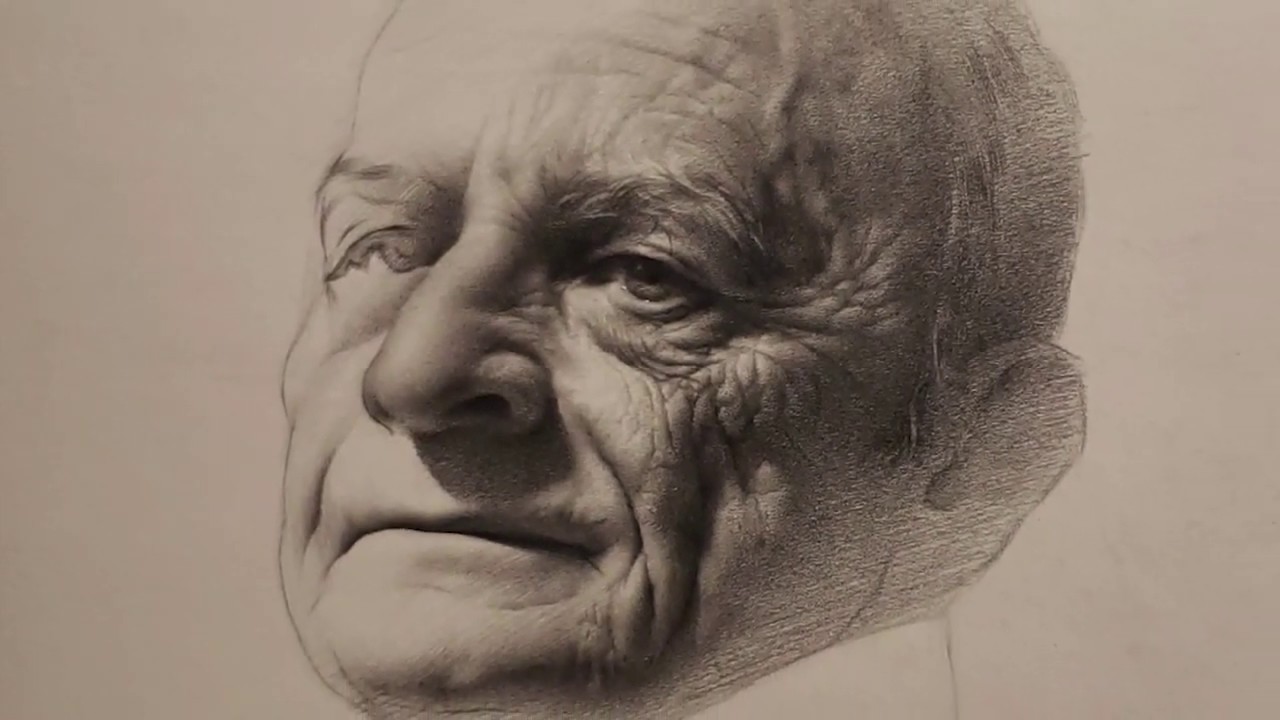 Portrait drawing process video with Instructor Esteban Rodriguez