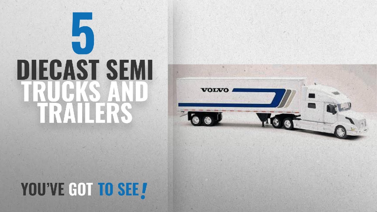 Top 10 Diecast Semi Trucks And Trailers [2018]: Newray Volvo Tractor and Trailer VN-780 1/32 Scale