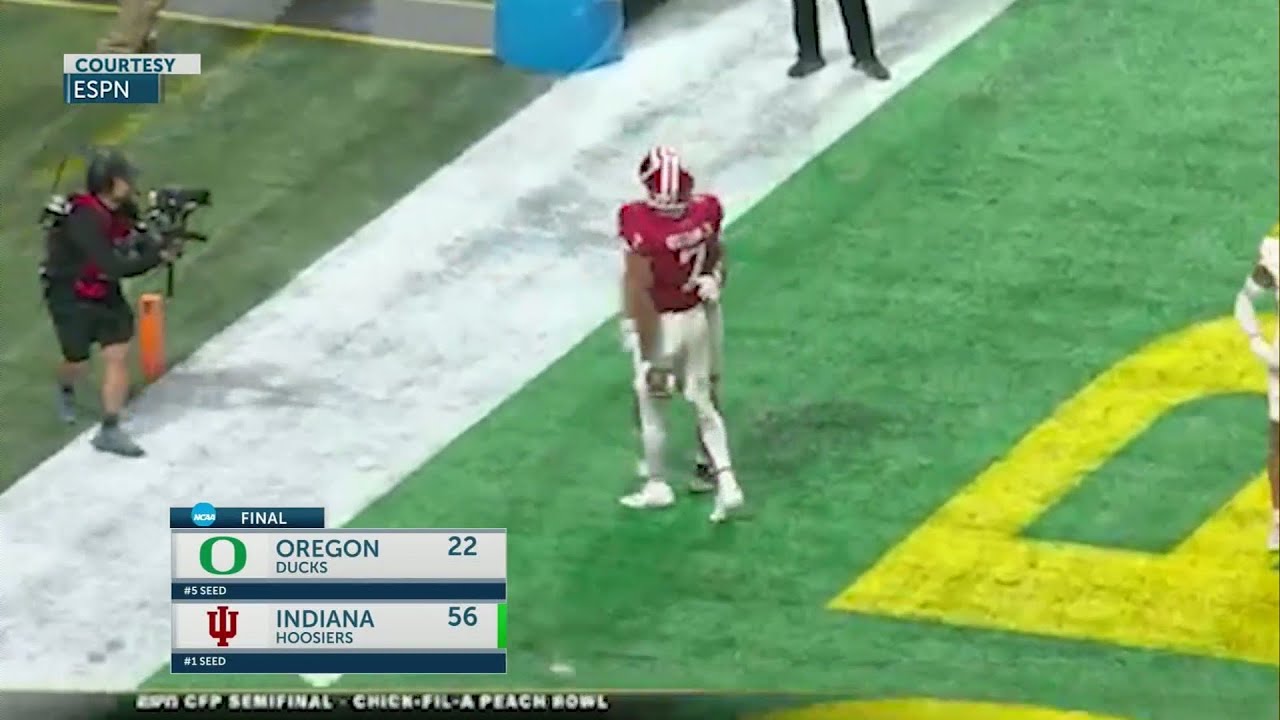 Indiana blows out Oregon in College Football Playoff Semifinals