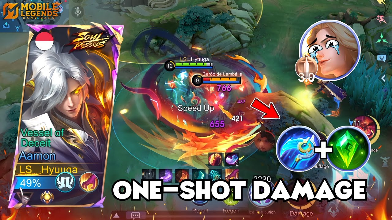AAMON ONE SHOT BUILD! SEKALI COMBO MUSUH LANGSUNG HILANG 😱 | Mobile Legends