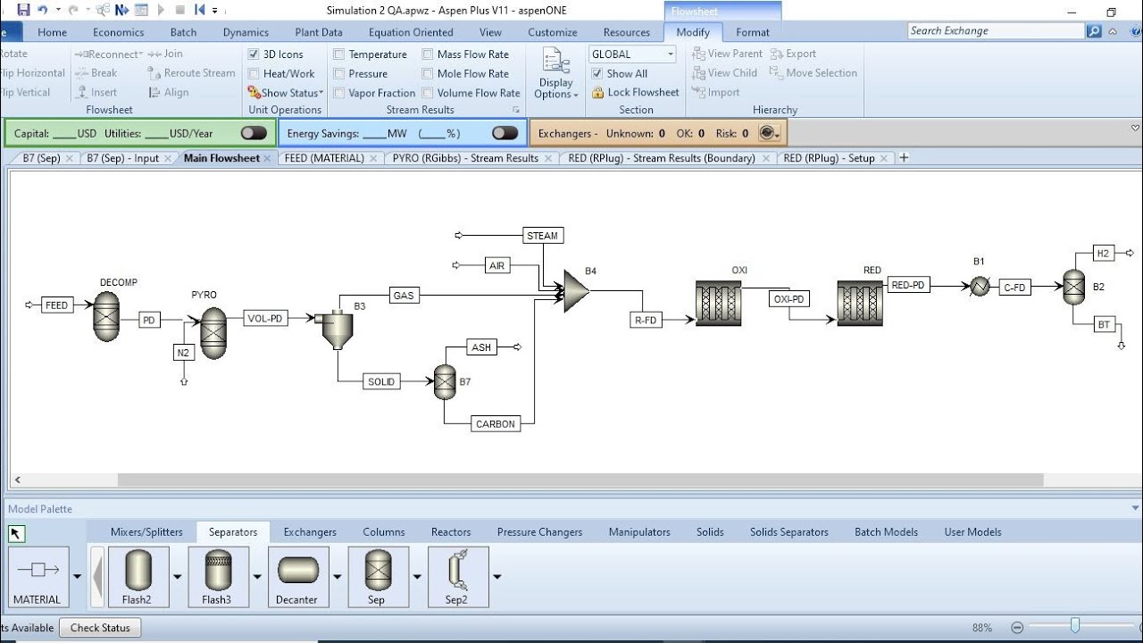Biomass Gasification Modelling with Aspen Plus