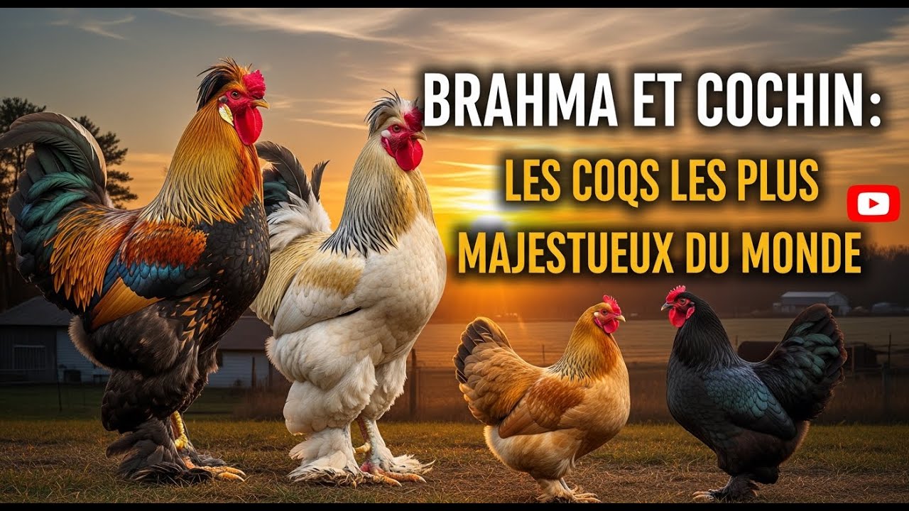 Brahma et Herminé  les coqs les plus majestueux du monde