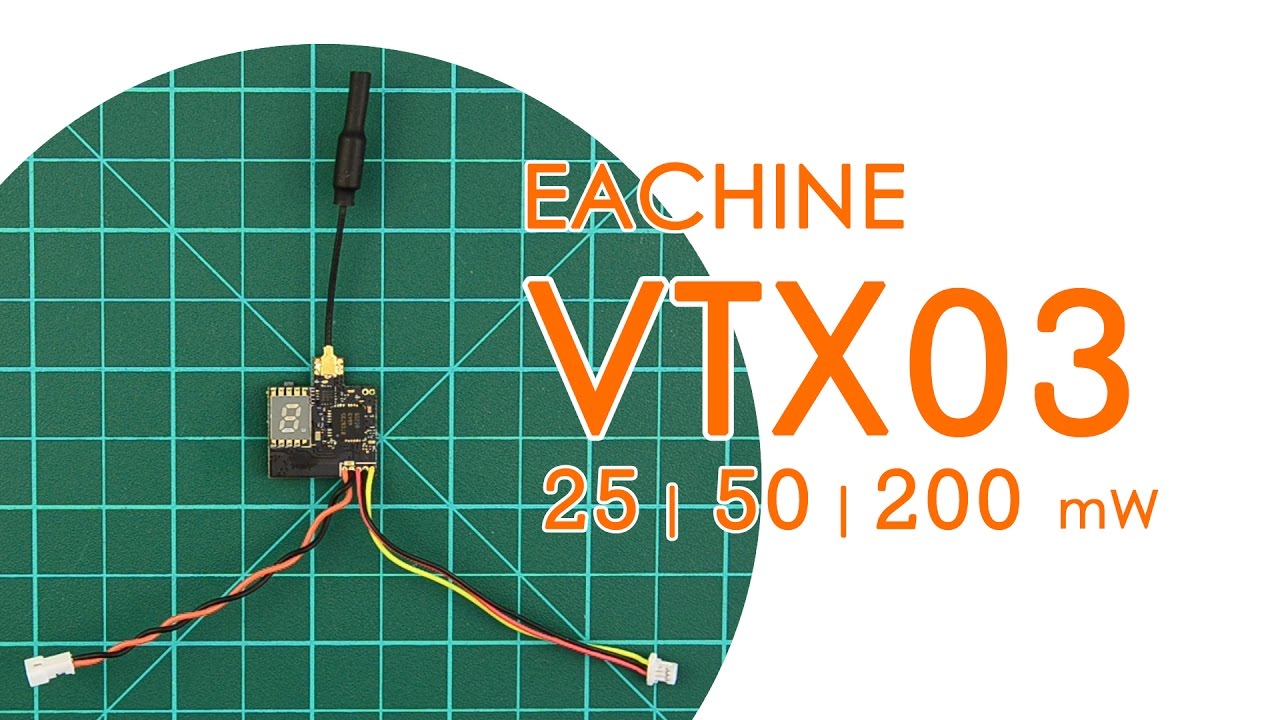 Eachine VTX03 Switchable FPV VTx for lightweight builds (25mW-50mW-200mW) - BEST FOR LESS