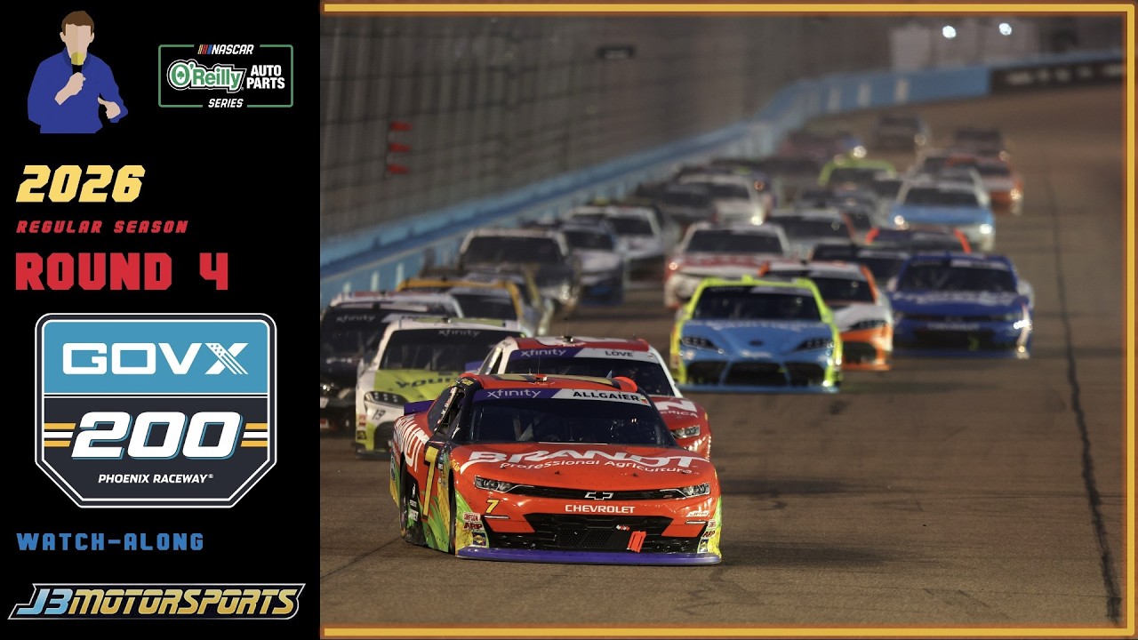 🔴 NASCAR O'Reilly Auto Parts Series | 2026 | Round 4 | #GOVX200 Watch-Along