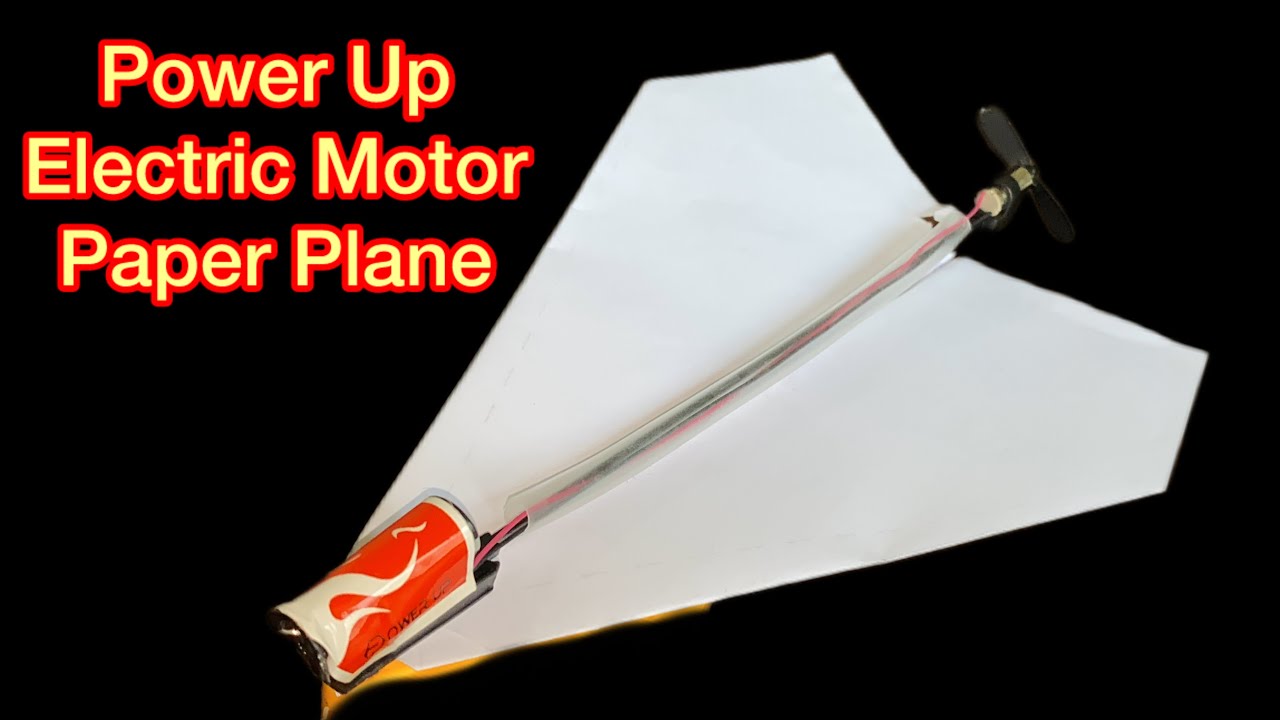 How To Fold A Power Up Coreless Motor Paper Airplane | Unboxing Review