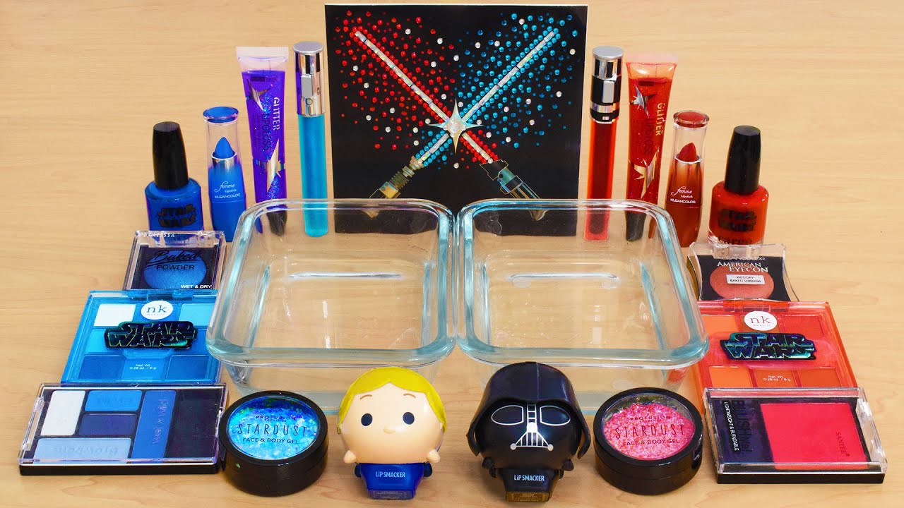 Star Wars Slime ASMR - Light vs Dark Side Makeup into Slime ASMR