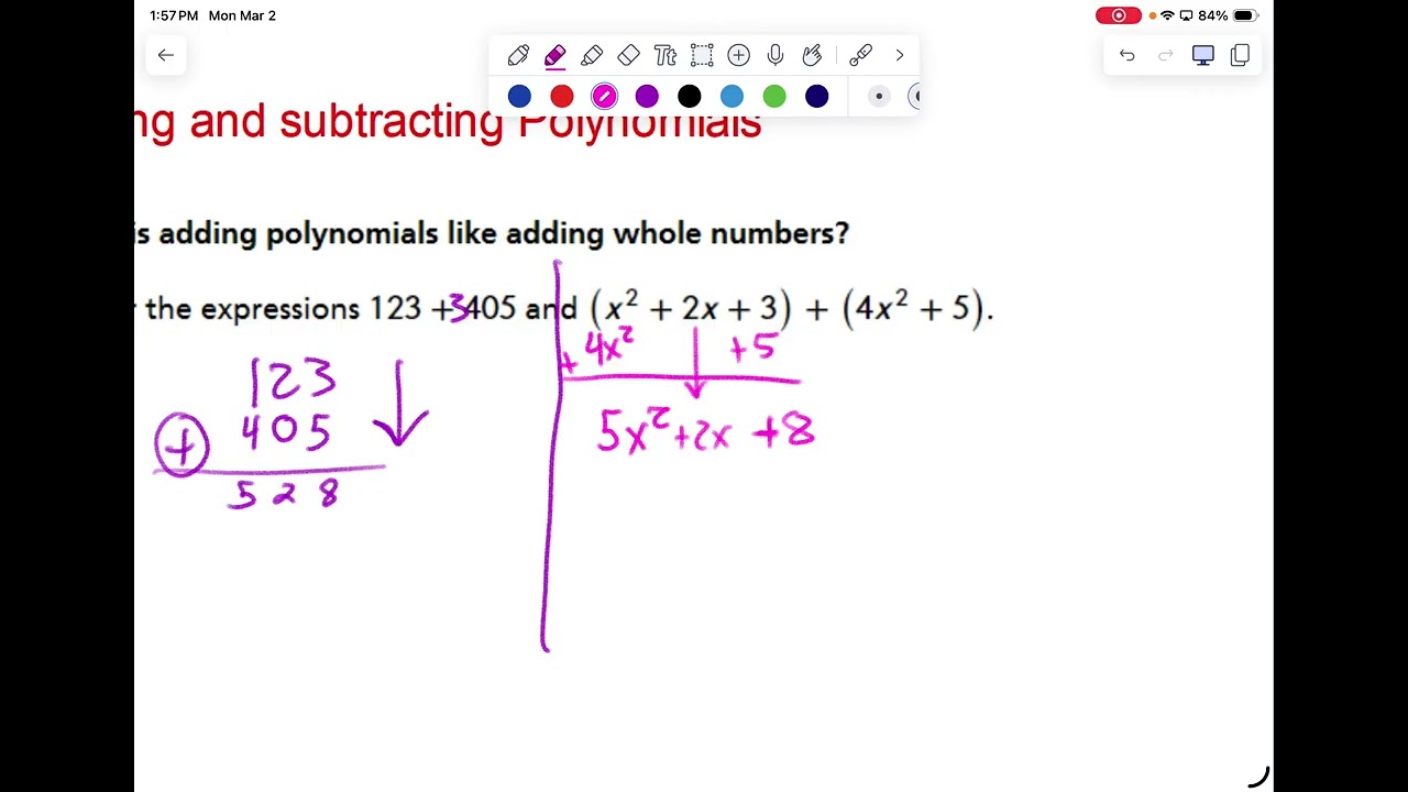 3,2 A1 Adding and subtracting polynomials