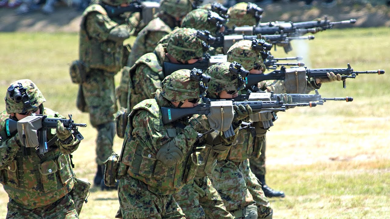 Japanese Army CQB Gun Demonstration Howa Type 89 Assault Rifle Japan Ground Self-Defense Force JGSDF