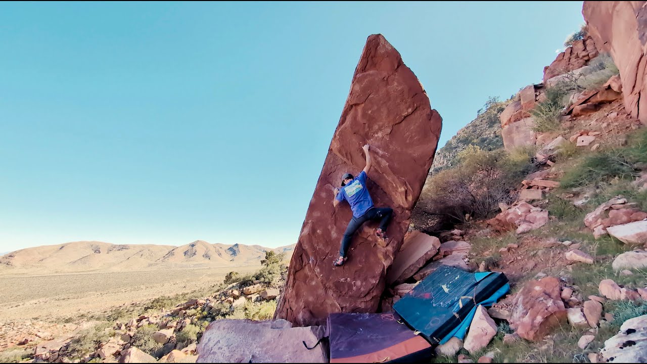 Hot Chip v2 (First Ascent) - Red Rock Canyon (Windy Canyon)