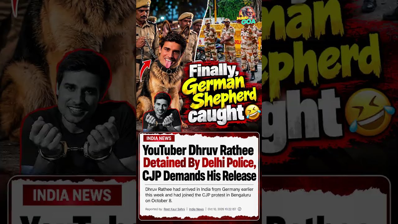 Finally, German Shepherd put in cage 🤣 Dhruv Rathee Arrested