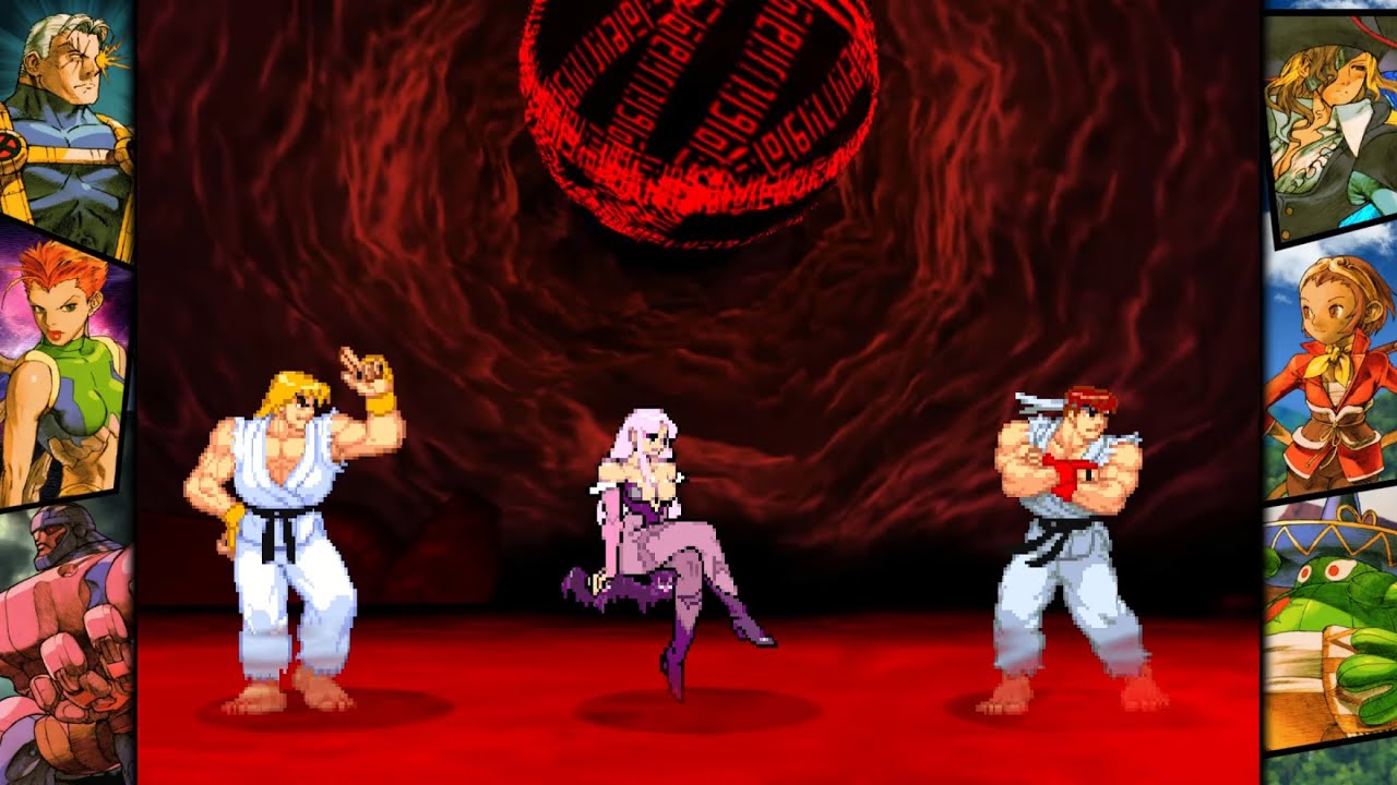 Marvel vs Capcom 2: прохождение аркадной версии игры с Рю, Кеном и Морриган.