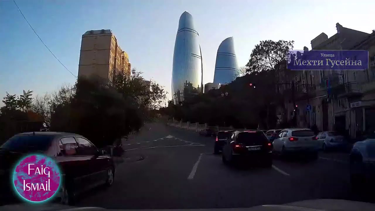 Баку улица Мехти Гусейна Метро (Баксовет) по центру
