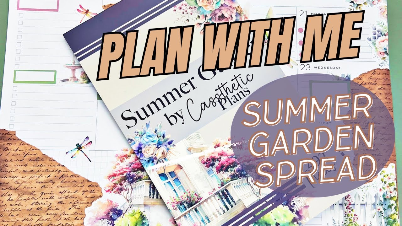 PLAN WITH ME | SUMMER GARDEN SPREAD | DASHBOARD HAPPY PLANNER