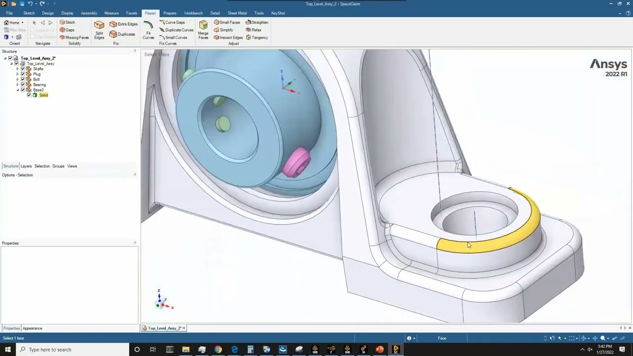 Исправление вашего САПР в Ansys Spaceclaim